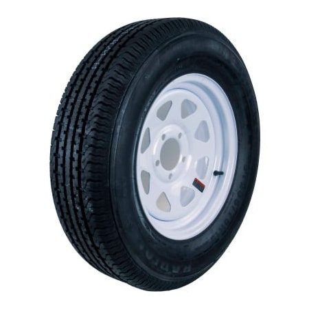Sutong Tire Resources Hi-Run Trailer Tire Assembly ST225/75R15 10PR ST100 15X6 6-5.5 White Wheel (8SP) ASR1205